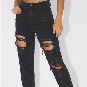 PLT Distressed mom jeans